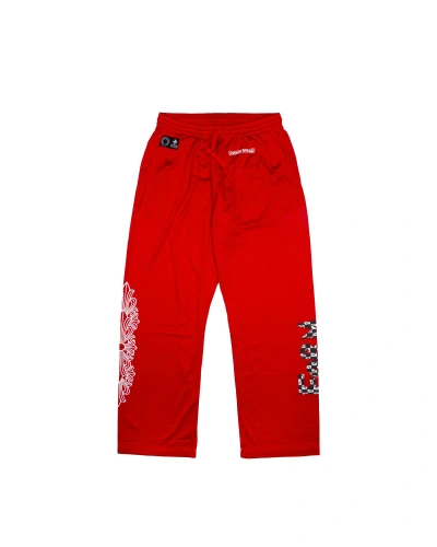 Pre-owned Chrome Hearts Matty Boy Form Stadium Warm Up Sweatpants In Red