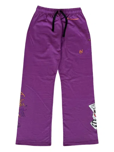 Chrome Hearts Matty Boy Graphic Sweatpants In Purple