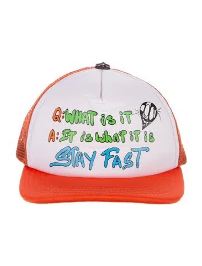 Pre-owned Chrome Hearts Matty Boy 'it Is What It Is' Trucker Cap W/ Tags In Orange