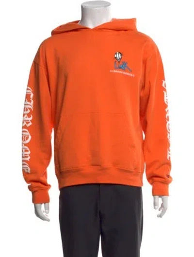Pre-owned Chrome Hearts Matty Boy Link Graphic Print Hoodie In Orange