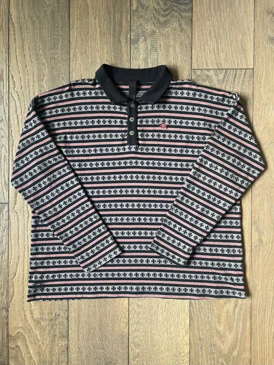 Pre-owned Chrome Hearts Matty Boy Long-sleeve Polo In Black