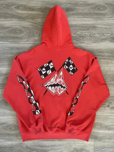 Pre-owned Chrome Hearts Matty Boy Red Chomper Hoodie