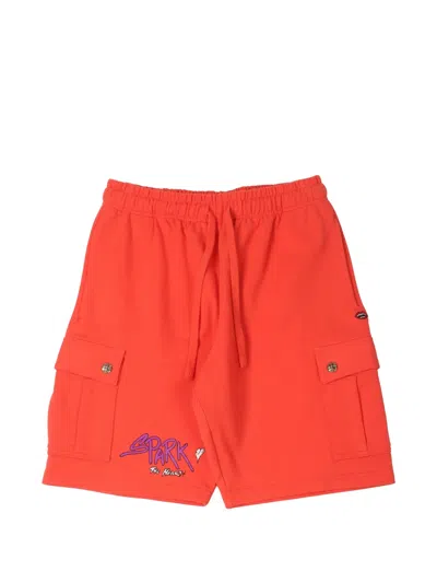 Chrome Hearts Matty Boy Sick Hearts Cargo Track Shorts In Orange