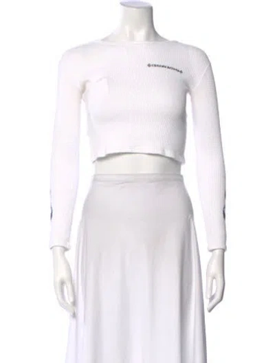 Pre-owned Chrome Hearts Matty Boy 'sinister' Crew Neck Crop Top In Neutral