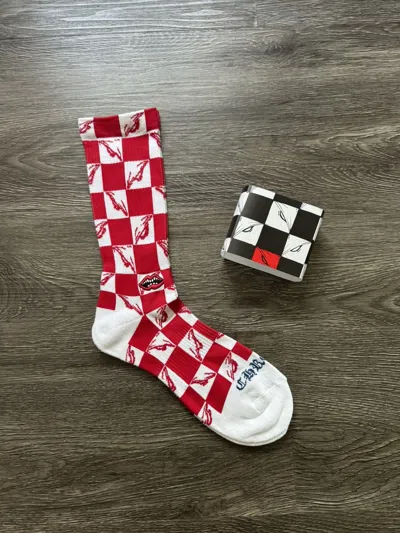 Pre-owned Chrome Hearts Matty Boy Socks Red (1 Pair)