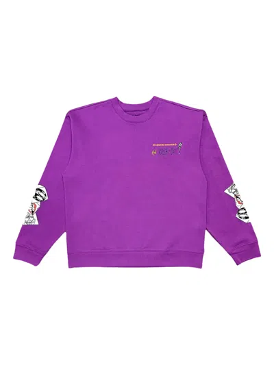 Chrome Hearts Matty Boy Want More Not Less Long Sleeve T-shirt In Purple