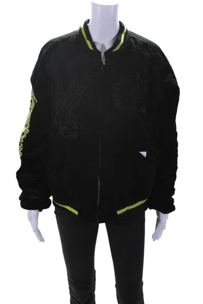 Chrome Hearts Matty Boy X Kosh & Co Reversible Souvenir Graphic Print Varsity Jacket Xl In Black