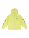 Chrome Hearts Matty Boy Zip Thermal Hoodie In Green