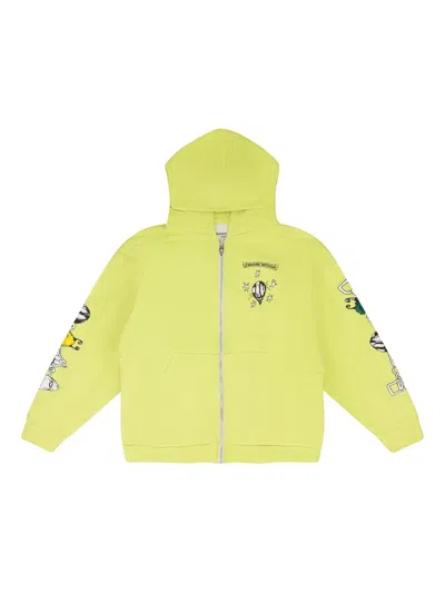 Chrome Hearts Matty Boy Zip Thermal Hoodie In Green