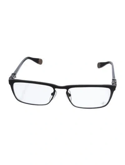 Pre-owned Chrome Hearts Meat Wallet Square Eyeglasses In Black