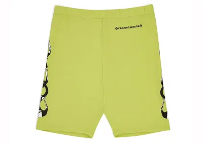 Pre-owned Chrome Hearts Men's  99 Eyes Bike Short In Acidick Green