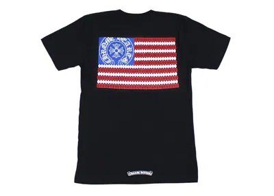 Pre-owned Chrome Hearts Men's  American Flag Dagger T-shirt In Black