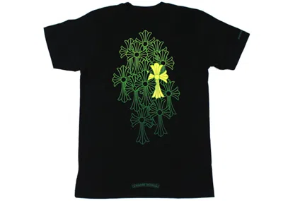Pre-owned Chrome Hearts Men's  Cemetery T-shirt In Black/yellow/green In Multi