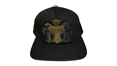 Pre-owned Chrome Hearts Men's  Cemetery Trucker Hat In Camo/black In Multi