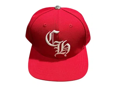 Pre-owned Chrome Hearts Men's  Essentials La Exclusive Baseball Wool Cap In Red