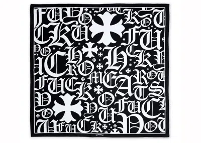 Pre-owned Chrome Hearts Men's  Fu Scarf In Black/white