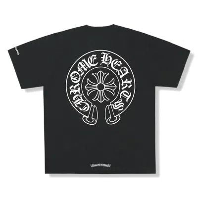 Pre-owned Chrome Hearts Men's  Horse Shoe Logo Pocket T-shirt In Black