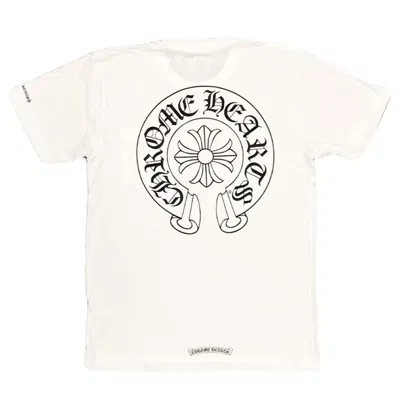 Pre-owned Chrome Hearts Men's  Horse Shoe Logo Pocket T-shirt In White
