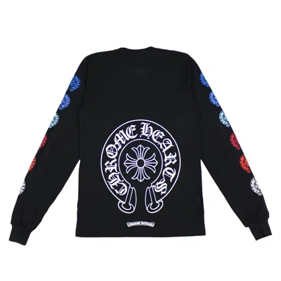 Pre-owned Chrome Hearts Men's  Horse Shoe Long Sleeve T-shirt In Black
