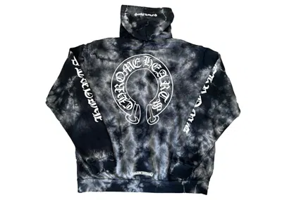Pre-owned Chrome Hearts Men's  Horseshoe Hoodie In Black Tie Dye