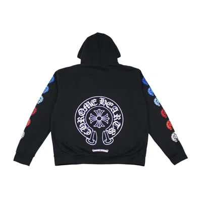 Pre-owned Chrome Hearts Men's  Horseshoe Logo Zip Up Hoodie In Black