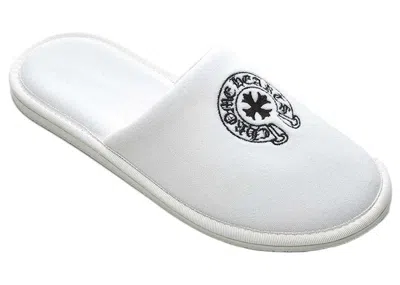 Pre-owned Chrome Hearts Men's  Hotel Slippers White Sneakers In White Black In Multi