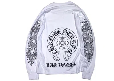 Pre-owned Chrome Hearts Men's  Las Vegas Exclusive Long Sleeve T-shirt In White