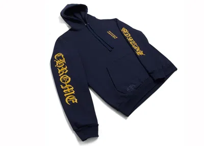 Pre-owned Chrome Hearts Men's  Logo Hoodie In Navy Blue