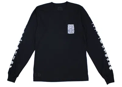 Pre-owned Chrome Hearts Men's  Logo Script Long Sleeve T-shirt In Black