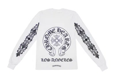 Pre-owned Chrome Hearts Men's  Los Angeles Excluisve Long Sleeve T-shirt In White