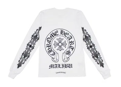 Pre-owned Chrome Hearts Men's  Malibu Exclusive Long Sleeve T-shirt In White