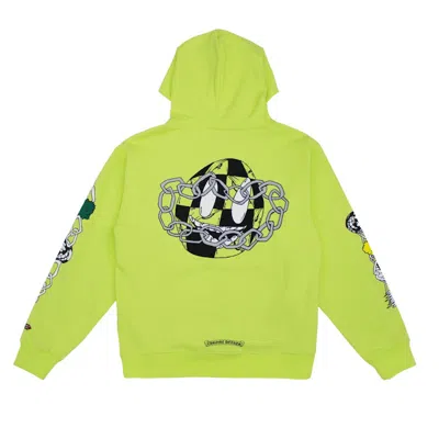 Pre-owned Chrome Hearts Men's  Matty Boy Link Hoodie In Lime Green