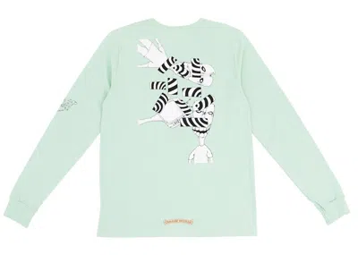 Pre-owned Chrome Hearts Men's  Matty Boy Lust Longsleeve T-shirt In Seafoam In Green