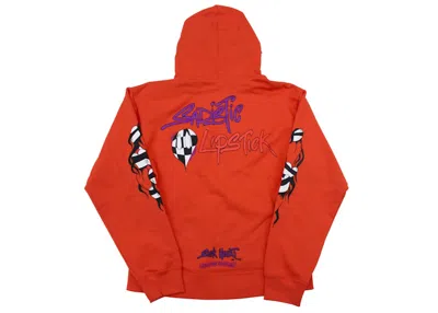 Pre-owned Chrome Hearts Men's  Matty Boy Sadistic Lipstick Hoodie In Red