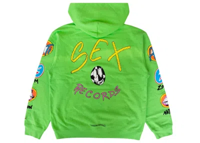 Pre-owned Chrome Hearts Men's  Matty Boy Sex Records Hoodie In Citrus In Orange