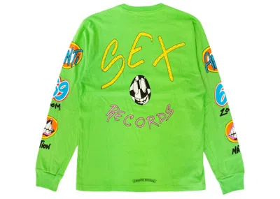 Pre-owned Chrome Hearts Men's  Matty Boy Sex Records Long Sleeve T-shirt In Citrus