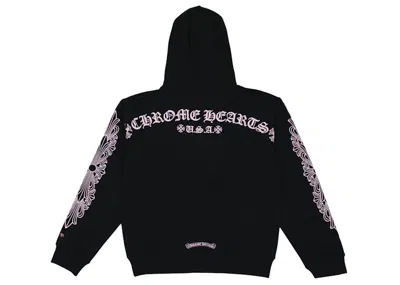 Pre-owned Chrome Hearts Men's  Matty Boy Shoulder Logo Hoodie In Black/pink In Multi