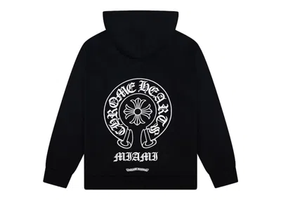 Pre-owned Chrome Hearts Men's  Miami Exclusive Zip Up Hoodie In Black