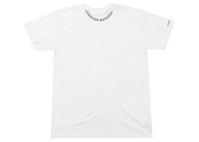 Pre-owned Chrome Hearts Men's  Neck Letters Logo T-shirt In White