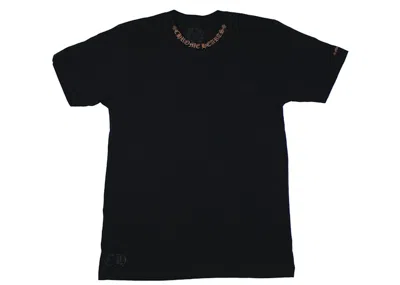 Pre-owned Chrome Hearts Men's  Neck Logo T-shirt In Black/brown