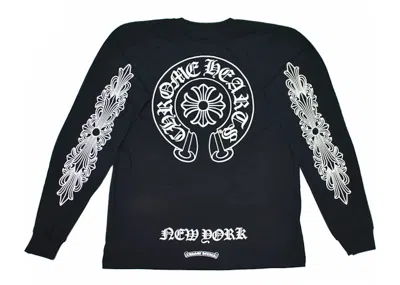 Pre-owned Chrome Hearts Men's  New York Exclusive Long Sleeve T-shirt In Black