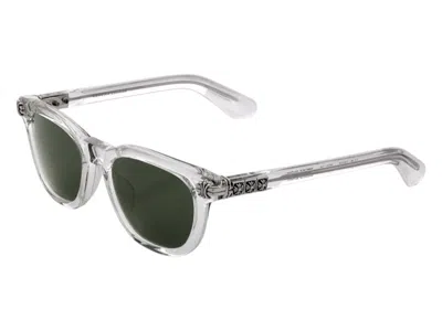 Pre-owned Chrome Hearts Men's  Smoke Show Sunglasses In Crystal Dark Geen In Green