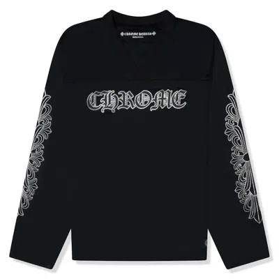 Pre-owned Chrome Hearts Men's  Stadium Mesh Long Sleeve Jersey In Black