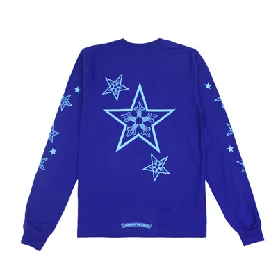 Pre-owned Chrome Hearts Men's  Star Long Sleeve T-shirt In Blue