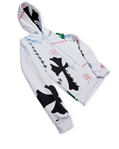 Pre-owned Chrome Hearts Men's  Stencil Hoodie In White