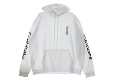 Pre-owned Chrome Hearts Men's  Vertical Logo Hoodie In White