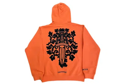 Pre-owned Chrome Hearts Men's  Vine Dagger Hoodie In Orange/black In Multi