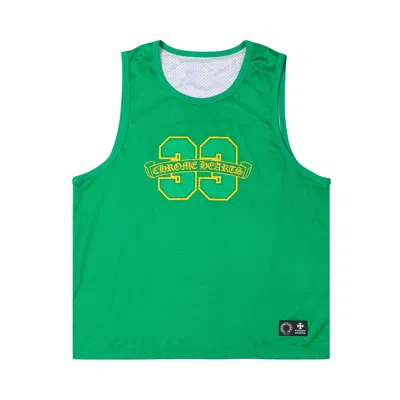 Pre-owned Chrome Hearts Mesh Reversible Basketball Jersey 'green/white'