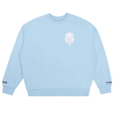 Pre-owned Chrome Hearts Miami Exclusive Dagger Crewneck 'blue' | Men's Size L
