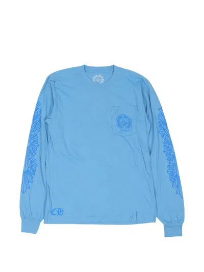 Chrome Hearts Miami Horseshoe Logo-print T-shirt In Blue